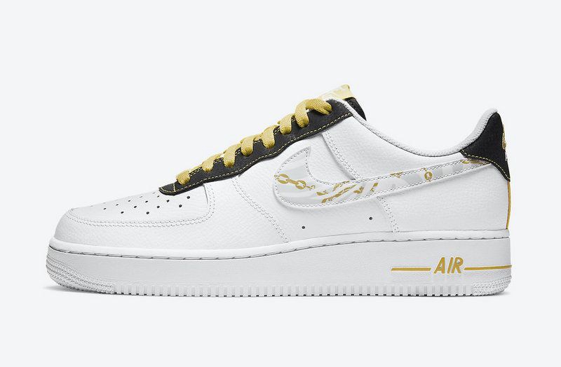 karabo poppy air force 1,75th air force 1,air force 1 low pixel grey gold chain